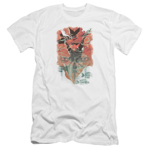 AN OFFCIALLY LICENSED BATMAN BATWOMAN #1 MEN'S PREMIUM SLIM FIT T-SHIRT WHITE