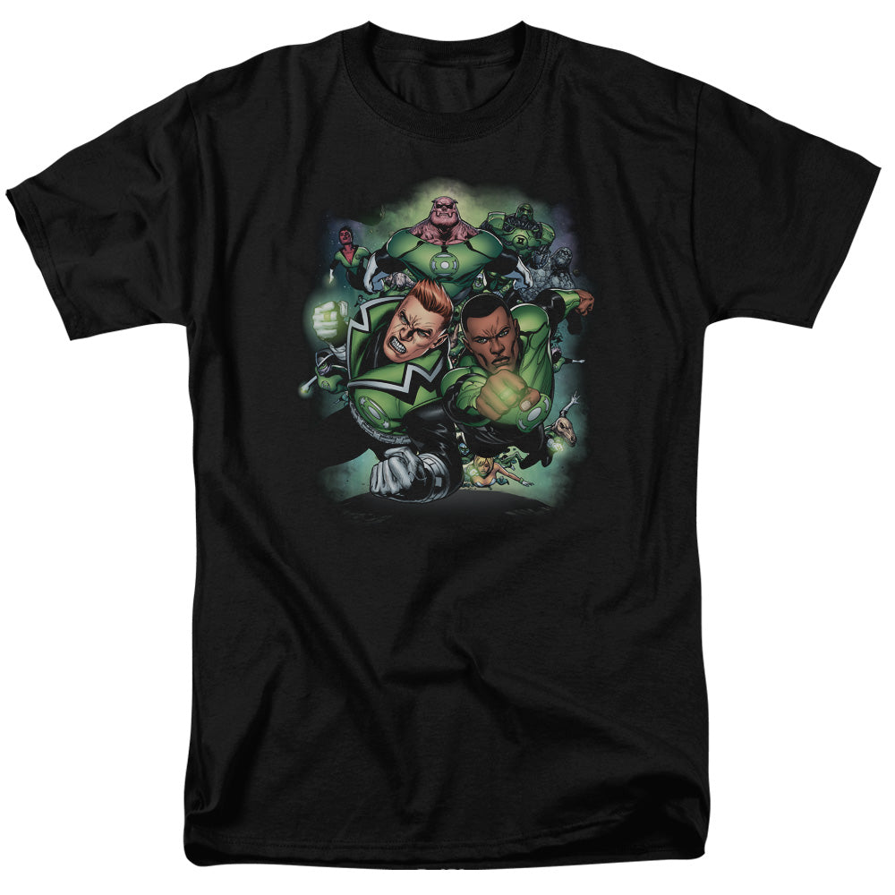 AN OFFCIALLY LICENSED GREEN LANTERN CORPS #1 MEN'S REGULAR FIT T-SHIRT BLACK