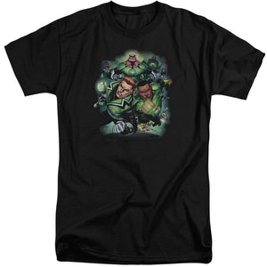 AN OFFCIALLY LICENSED GREEN LANTERN CORPS #1 MEN'S TALL FIT T-SHIRT BLACK