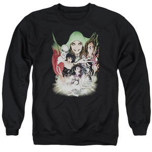 AN OFFCIALLY LICENSED DCR JUSTICE LEAGUE DARK ADULT UNISEX CREWNECK SWEATSHIRT BLACK