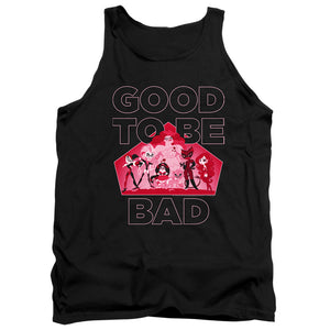 AN OFFCIALLY LICENSED DC SUPERHERO GIRLS GOOD TO BE BAD ADULT UNISEX TANK TOP BLACK