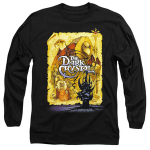 AN OFFCIALLY LICENSED DARK CRYSTAL POSTER MEN'S LONG SLEEVE T-SHIRT BLACK