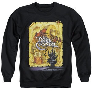 AN OFFCIALLY LICENSED DARK CRYSTAL POSTER ADULT UNISEX CREWNECK SWEATSHIRT BLACK