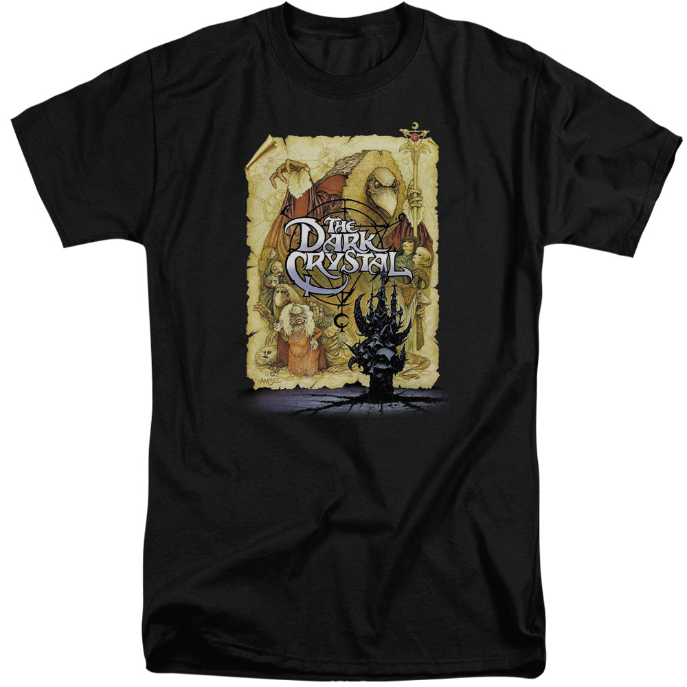 AN OFFCIALLY LICENSED DARK CRYSTAL POSTER MEN'S TALL FIT T-SHIRT BLACK