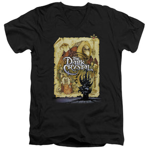 AN OFFCIALLY LICENSED DARK CRYSTAL POSTER MEN'S V-NECK T-SHIRT BLACK