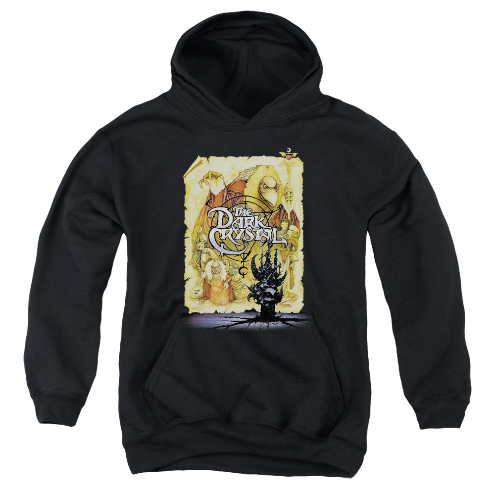 AN OFFCIALLY LICENSED DARK CRYSTAL POSTER YOUTH HOODIE BLACK
