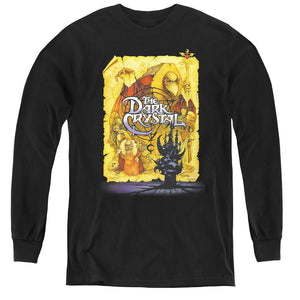 AN OFFCIALLY LICENSED DARK CRYSTAL POSTER YOUTH LONG SLEEVE T-SHIRT BLACK
