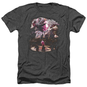 AN OFFCIALLY LICENSED DARK CRYSTAL POWER MAD MEN'S HEATHER T-SHIRT CHARCOAL