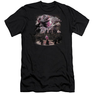 AN OFFCIALLY LICENSED DARK CRYSTAL POWER MAD MEN'S PREMIUM SLIM FIT T-SHIRT BLACK