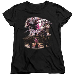 AN OFFCIALLY LICENSED DARK CRYSTAL POWER MAD WOMEN'S REGULAR FIT T-SHIRT BLACK