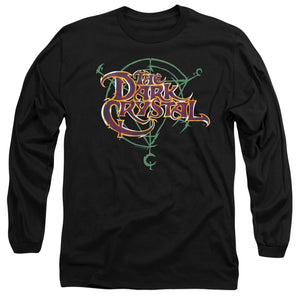 AN OFFCIALLY LICENSED DARK CRYSTAL SYMBOL LOGO MEN'S LONG SLEEVE T-SHIRT BLACK
