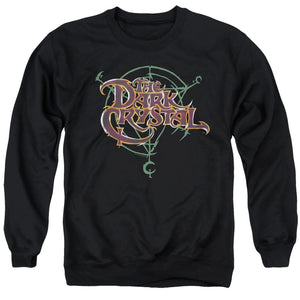 AN OFFCIALLY LICENSED DARK CRYSTAL SYMBOL LOGO ADULT UNISEX CREWNECK SWEATSHIRT BLACK