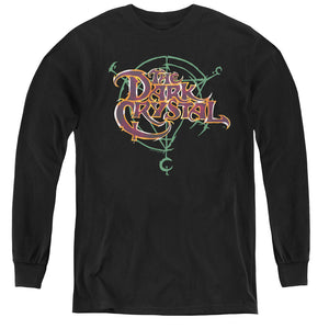 AN OFFCIALLY LICENSED DARK CRYSTAL SYMBOL LOGO YOUTH LONG SLEEVE T-SHIRT BLACK