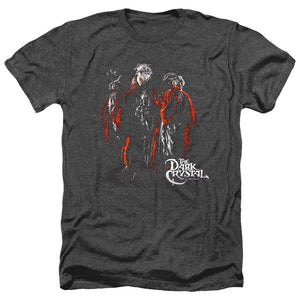 AN OFFCIALLY LICENSED DARK CRYSTAL SKEKSIS MEN'S HEATHER T-SHIRT CHARCOAL