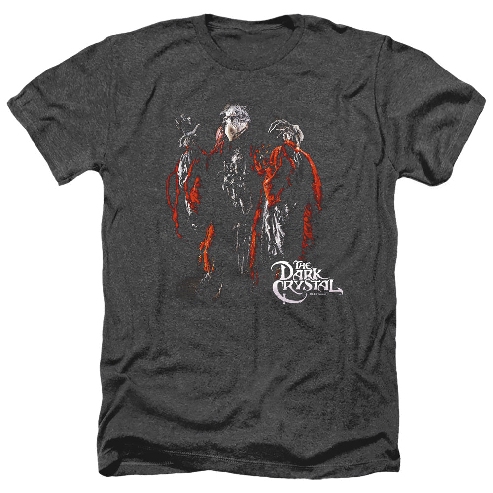 AN OFFCIALLY LICENSED DARK CRYSTAL SKEKSIS MEN'S HEATHER T-SHIRT CHARCOAL