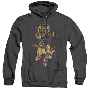 AN OFFCIALLY LICENSED DARK CRYSTAL CRYSTAL QUEST ADULT UNISEX HEATHER PULLOVER HOODIE BLACK