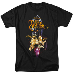 AN OFFCIALLY LICENSED DARK CRYSTAL CRYSTAL QUEST MEN'S REGULAR FIT T-SHIRT BLACK
