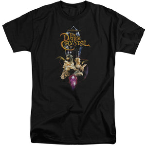 AN OFFCIALLY LICENSED DARK CRYSTAL CRYSTAL QUEST MEN'S TALL FIT T-SHIRT BLACK
