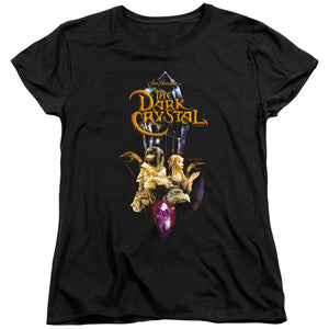 AN OFFCIALLY LICENSED DARK CRYSTAL CRYSTAL QUEST WOMEN'S REGULAR FIT T-SHIRT BLACK