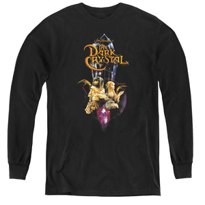 AN OFFCIALLY LICENSED DARK CRYSTAL CRYSTAL QUEST YOUTH LONG SLEEVE T-SHIRT BLACK
