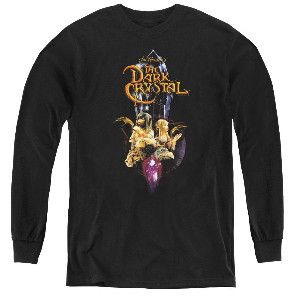 AN OFFCIALLY LICENSED DARK CRYSTAL CRYSTAL QUEST YOUTH LONG SLEEVE T-SHIRT BLACK