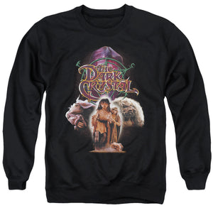 AN OFFCIALLY LICENSED DARK CRYSTAL THE GOOD GUYS ADULT UNISEX CREWNECK SWEATSHIRT BLACK