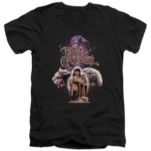 AN OFFCIALLY LICENSED DARK CRYSTAL THE GOOD GUYS MEN'S V-NECK T-SHIRT BLACK
