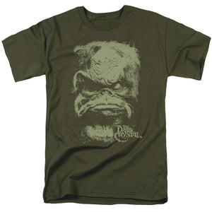 AN OFFCIALLY LICENSED DARK CRYSTAL AUGHRA MEN'S REGULAR FIT T-SHIRT MILITARY GREEN