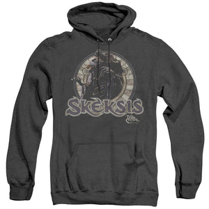 AN OFFCIALLY LICENSED DARK CRYSTAL SKEKSIS ADULT UNISEX HEATHER PULLOVER HOODIE BLACK