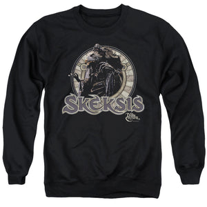 AN OFFCIALLY LICENSED DARK CRYSTAL SKEKSIS ADULT UNISEX CREWNECK SWEATSHIRT BLACK