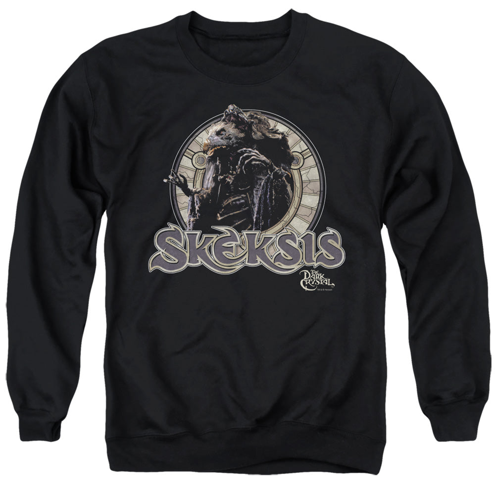 AN OFFCIALLY LICENSED DARK CRYSTAL SKEKSIS ADULT UNISEX CREWNECK SWEATSHIRT BLACK