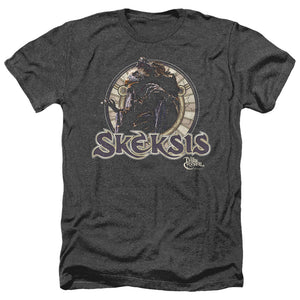AN OFFCIALLY LICENSED DARK CRYSTAL SKEKSIS MEN'S HEATHER T-SHIRT CHARCOAL