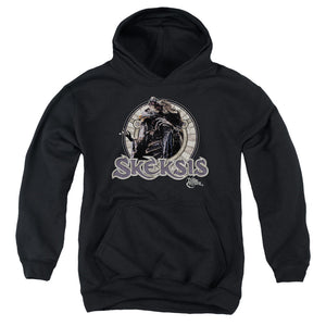 AN OFFCIALLY LICENSED DARK CRYSTAL SKEKSIS YOUTH HOODIE BLACK