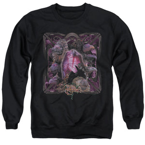 AN OFFCIALLY LICENSED DARK CRYSTAL LUST FOR POWER ADULT UNISEX CREWNECK SWEATSHIRT BLACK