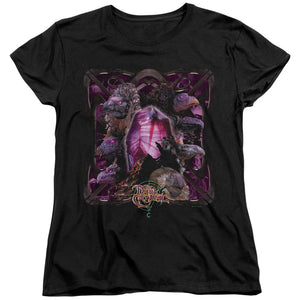 AN OFFCIALLY LICENSED DARK CRYSTAL LUST FOR POWER WOMEN'S REGULAR FIT T-SHIRT BLACK