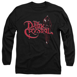 AN OFFCIALLY LICENSED DARK CRYSTAL BRIGHT LOGO MEN'S LONG SLEEVE T-SHIRT BLACK