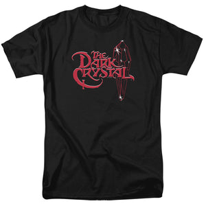 AN OFFCIALLY LICENSED DARK CRYSTAL BRIGHT LOGO MEN'S REGULAR FIT T-SHIRT BLACK