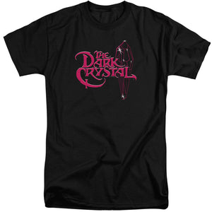 AN OFFCIALLY LICENSED DARK CRYSTAL BRIGHT LOGO MEN'S TALL FIT T-SHIRT BLACK