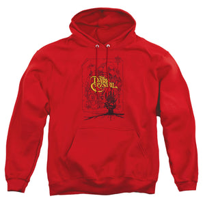AN OFFCIALLY LICENSED DARK CRYSTAL POSTER LINES ADULT UNISEX PULLOVER HOODIE RED