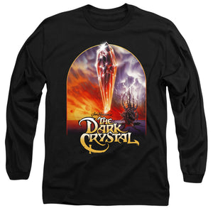 AN OFFCIALLY LICENSED DARK CRYSTAL CRYSTAL POSTER MEN'S LONG SLEEVE T-SHIRT BLACK