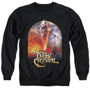 AN OFFCIALLY LICENSED DARK CRYSTAL CRYSTAL POSTER ADULT UNISEX CREWNECK SWEATSHIRT BLACK