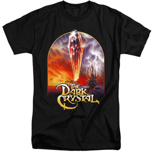 AN OFFCIALLY LICENSED DARK CRYSTAL CRYSTAL POSTER MEN'S TALL FIT T-SHIRT BLACK