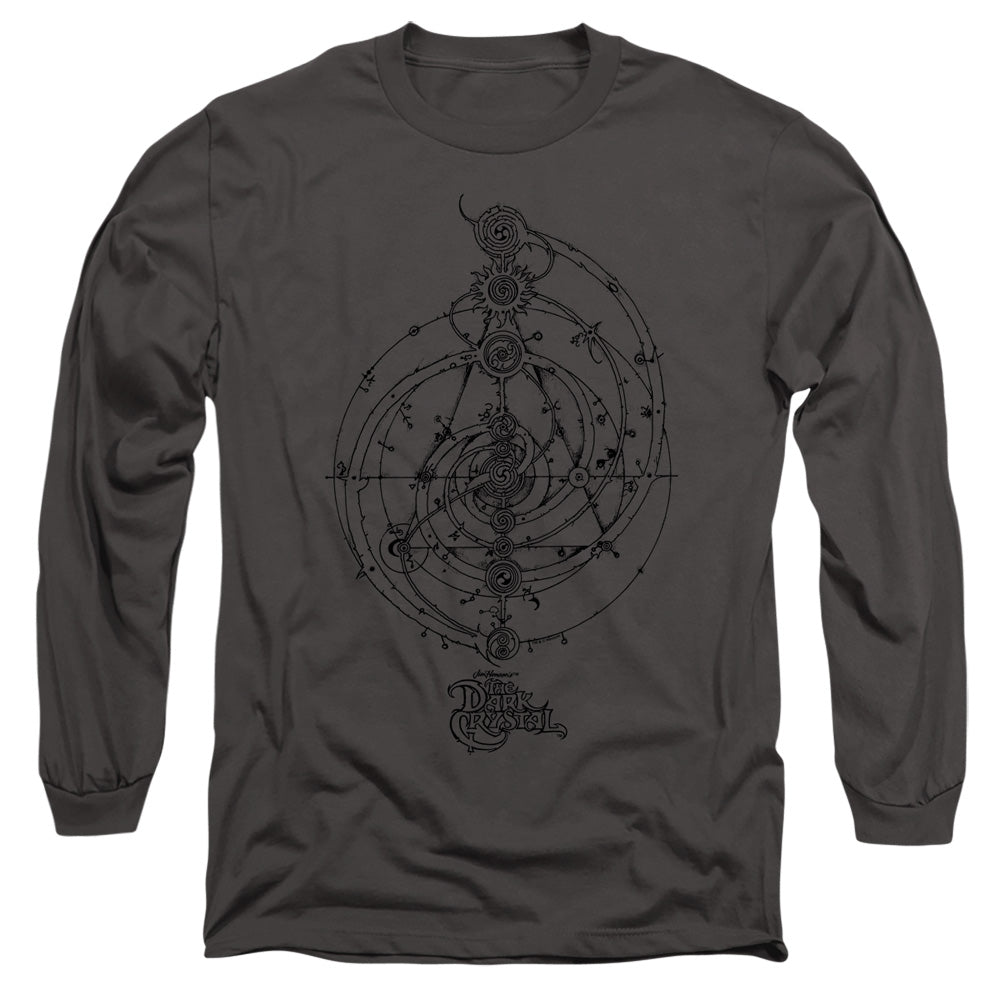 AN OFFCIALLY LICENSED DARK CRYSTAL DREAM SPIRAL MEN'S LONG SLEEVE T-SHIRT CHARCOAL