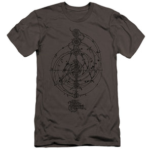 AN OFFCIALLY LICENSED DARK CRYSTAL DREAM SPIRAL MEN'S PREMIUM SLIM FIT T-SHIRT CHARCOAL