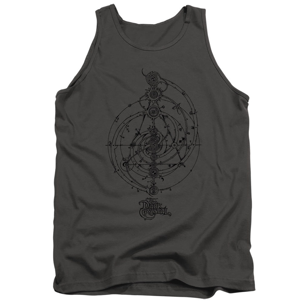 AN OFFCIALLY LICENSED DARK CRYSTAL DREAM SPIRAL ADULT UNISEX TANK TOP CHARCOAL