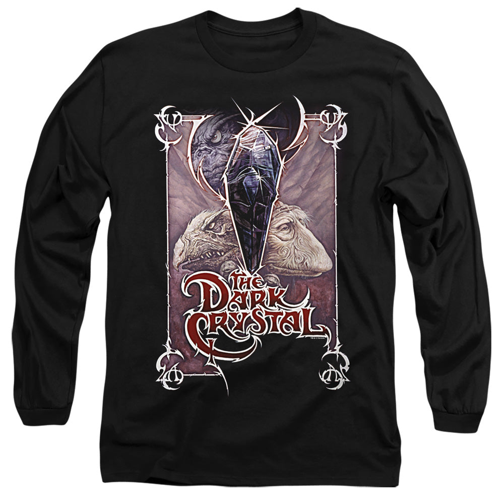 AN OFFCIALLY LICENSED DARK CRYSTAL WICKED POSTER MEN'S LONG SLEEVE T-SHIRT BLACK