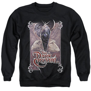 AN OFFCIALLY LICENSED DARK CRYSTAL WICKED POSTER ADULT UNISEX CREWNECK SWEATSHIRT BLACK