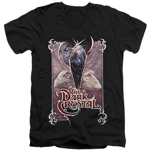 AN OFFCIALLY LICENSED DARK CRYSTAL WICKED POSTER MEN'S V-NECK T-SHIRT BLACK