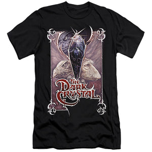 AN OFFCIALLY LICENSED DARK CRYSTAL WICKED POSTER MEN'S PREMIUM SLIM FIT T-SHIRT BLACK