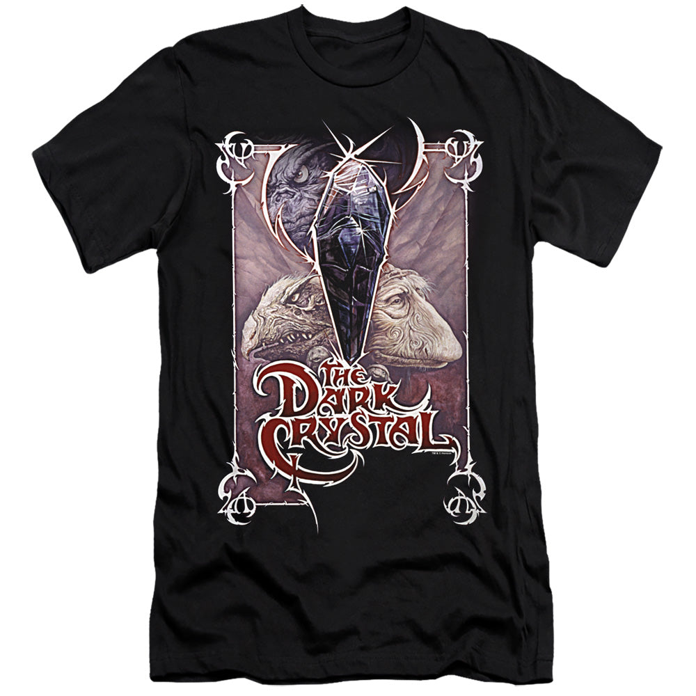 AN OFFCIALLY LICENSED DARK CRYSTAL WICKED POSTER MEN'S PREMIUM SLIM FIT T-SHIRT BLACK